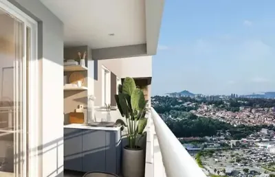 Apartamento em frente ao shopping taboão com 42 a 48m², 2 dormitórios com vaga.