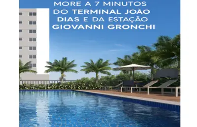 Apartamento com 41m² - 2 dormitórios e varanda. 7 minutos da estação giovanni gronchi