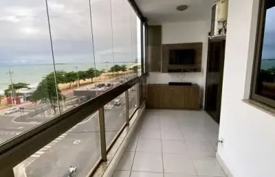 Oportunidade flat com porteira fechada - vista para o mar - praia de itaparica, vila velha - es