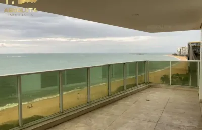 Frente mar com fechamento na varanda, sendo  4 suites, apto novo, primeira loca&ccedil;&atilde;o - praia da costa, vila
