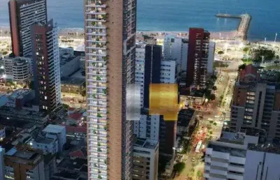 Apartamento com 1 dormitório à venda, 40 m² por r$ 840.000,00 - meireles - fortaleza/ce