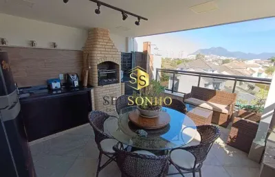 Cobertura duplex 3 suítes c/área gourmet vista livre - outside recreio