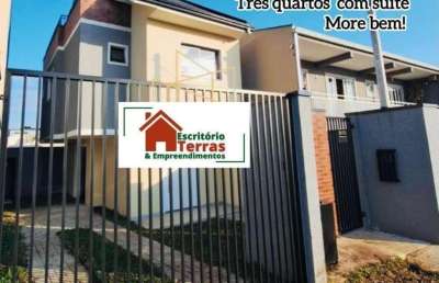 Lindo sobrado triplex  com ático gourmet, no xaxim novo 3 quartos