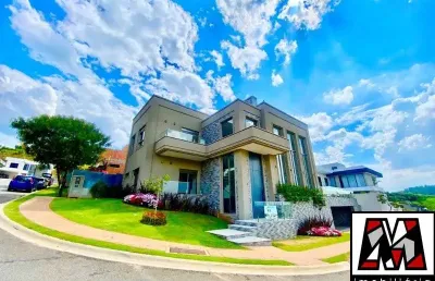 Casa espetacular  a venda no condomínio fechado brisas jundiaí, em jundiaí, com 04 suites, 06 vagas, piscina e lazer completo.