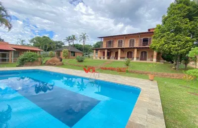 Chácara com 5 dormitórios e lago particular à venda, 10000 m² por r$ 4.900.000 - colinas do mosteiro de itaici - indaiatuba/sp