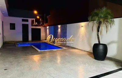 Casa térrea nova, à venda, 3 suítes, piscina, planejados, condomínio piemonte, indaiatuba.