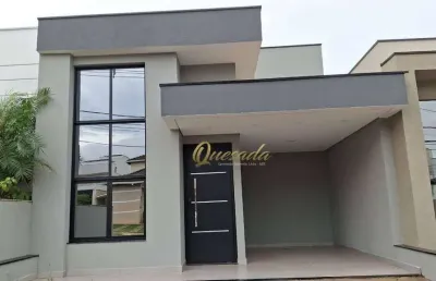 Casa térrea nova à venda, 3 quartos, 1 suíte, planejados, condomínio vista verde, indaiatuba.