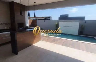 Sobrado à venda, 4 suítes, planejados, piscina, condomínio terra magna, indaiatuba.