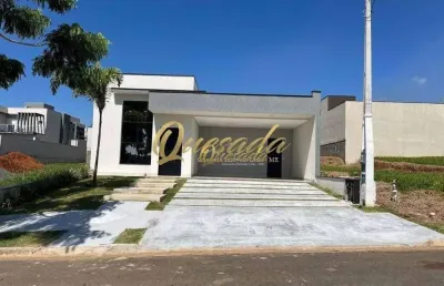 Casa térrea nova, à venda, 3 suítes, planejados, piscina, condomínio piemonte, indaiatuba.