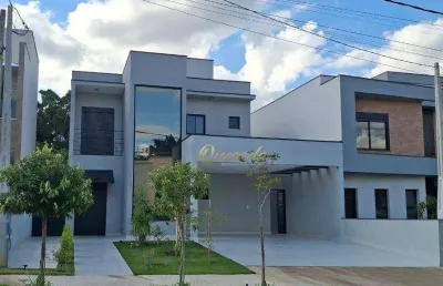 Sobrado novo à venda, 3 suítes, escritório, planejados, condomínio jardins di roma, indaiatuba.