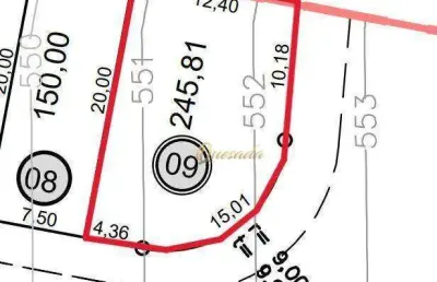 Terreno misto à venda, plano, 245,81 m², esquina, jardim dos sabiás, indaiatuba.