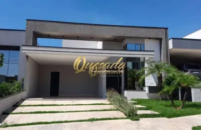 Casa térrea nova, à venda, 3 suítes, planejados, piscina, condomínio piemonte, indaiatuba.