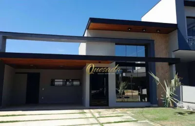 Casa térrea nova à venda, 3 suítes, planejados, piscina, condomínio dona maria josé, indaiatuba.