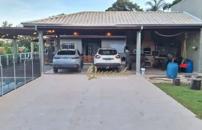 Chácara seminova à venda, 3 quartos, planejados, piscina, casa de hóspede, recreio campestre viracopos, indaiatuba.