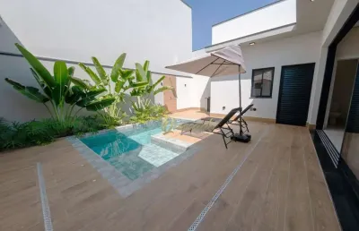 Casa nova à venda, 3 suítes, piscina, planejados, condomínio gran reserve, indaiatuba.