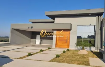Casa térrea nova à venda, 3 dormitórios, 1 suíte, condomínio evidências, indaiatuba.