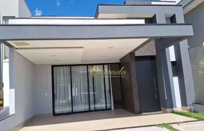 Casa térrea nova, à venda, 3 suítes, planejados, condomínio jardim brescia, indaiatuba.