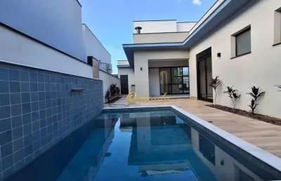 Casa térrea nova, à venda, 3 suítes, planejados, piscina, condomínio piemonte, indaiatuba.