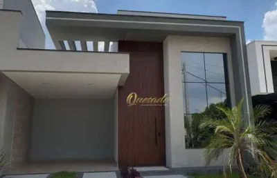 Casa térrea nova, à venda, 3 suítes, planejados, no condomínio park gran reserve, indaiatuba.