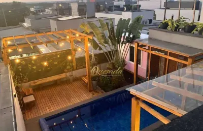 Sobrado seminovo à venda, 3 quartos, 1 suíte, piscina, planejados, condomínio mantova, indaiatuba.