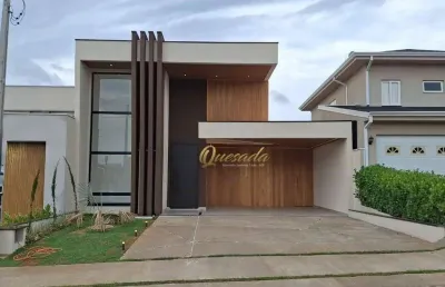 Casa térrea nova, à venda, 3 suítes, planejados, piscina, condomínio evidências, indaiatuba.