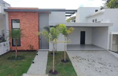 Casa térrea nova, à venda, 3 suítes, piscina, planejados, condomínio london park, indaiatuba.