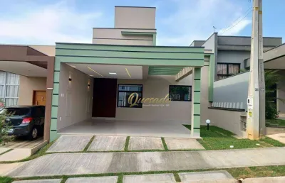 Casa térrea nova, à venda, 3 dormitórios, 1 suíte, condomínio vila paraty, indaiatuba.