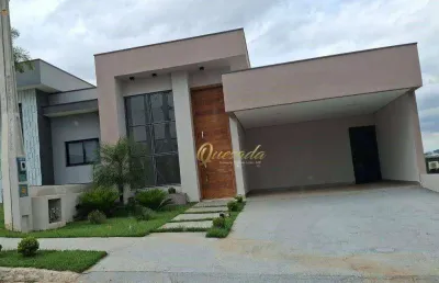 Casa térrea nova, à venda, 3 suítes, piscina, condomínio piemonte, indaiatuba.