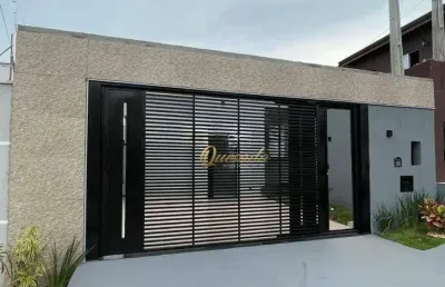 Casa térrea, nova, á venda, 3 dormitórios, 1 suíte, quintal, jardim belo horizonte, indaiatuba.