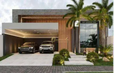 Casa térrea em construção, 3 suítes, piscina, escritório, condomínio evidências, indaiatuba.