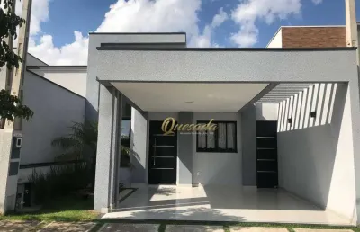 Casa térrea nova, à venda, 3 dormitórios, suíte, planejados, condomínio, park real, indaiatuba.