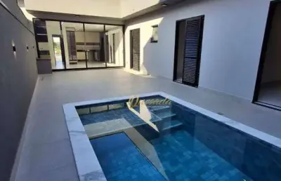 Casa à venda, 3 suítes, planejados, piscina, escritório, condomínio piemonte, indaiatuba.