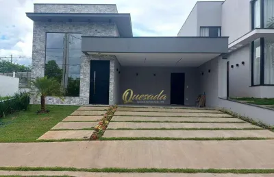 Casa térrea, à venda, 3 suítes, piscina, fotovoltaica, condomínio piazza navona di roma, indaiatuba.