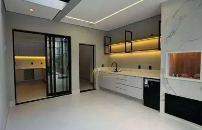 Casa térrea nova, à venda, 3 suítes, planejados, piscina, condomínio london park, indaiatuba.