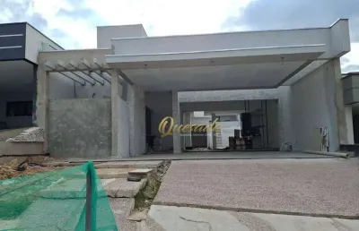 Casa térrea nova, à venda, 3 suítes, planejados, piscina, condomínio milano, indaiatuba.
