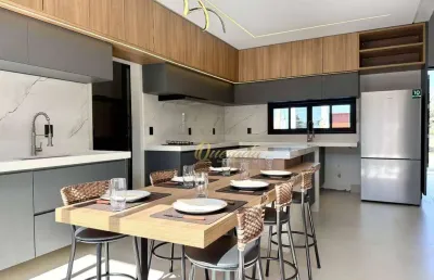 Casa térrea nova, à venda, 3 suítes, planejados, escritório, condomínio laguna, indaiatuba.