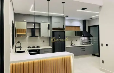 Casa térrea nova, à venda, 3 quartos, 1 suíte, planejados, condomínio vila ytu, indaiatuba.