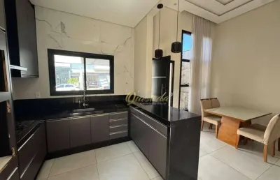 Casa térrea nova, à venda, 3 quartos, 1 suíte, planejados, condomínio vila ytu, indaiatuba.