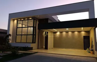 Casa térrea nova, à venda, 3 suítes, escritório, piscina, condomínio dona maria cândida, indaiatuba.