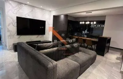 Apartamento 85m² bem distribuídos,  2 suítes, varanda gourmet já envidraçada, sala com living ampliado 2 vagas de garagem cobertas  todo mobiliado.