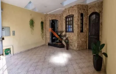 Lindo  sobrado amplo 183m² com 3 dormitórios sendo 1 suíte, 2 banheiros, 1 lavabo, 2 vagas + edícula -anália franco