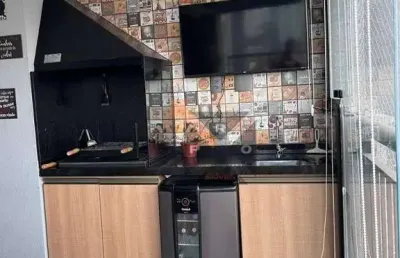 Apartamento com sacada gourmet no tatuapé - 03 vagas de garagem - lazer completo