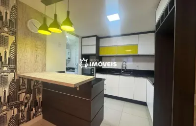 Excelente apartamento semimobiliado com 02 dormitórios sacada com churrasqueira