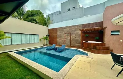 Casa alto padrão em barra do jacuípe com 4|4, 04g e 240m²