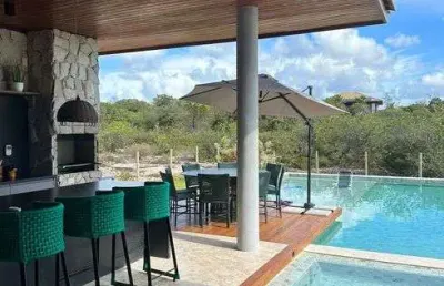 Casa alto padrão praia do forte com 6|4, 04g e 455m² (porteira fechada)