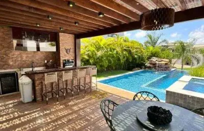 Casa em buscaville com 3|4, 04g e 382m² (porteira fechada)