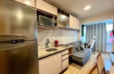 Quarto e sala no smart pituba – mobiliado, climatizado e vista mar!