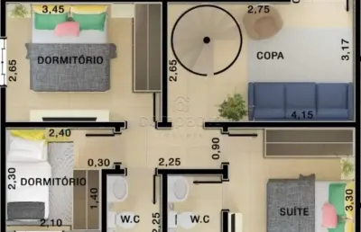 Cobertura com 3 quartos à venda no Higienópolis, São José do Rio Preto 