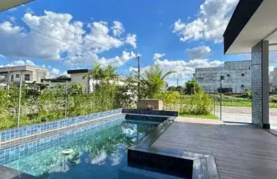 Jn alugo casa 4 suítes e 4 vagas no residencial castanheira