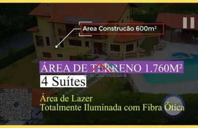 Casa com 4 suítes à venda, 600 m² por r$ 2.500.000 - condomínio jardim das palmeiras - bragança paulista/sp